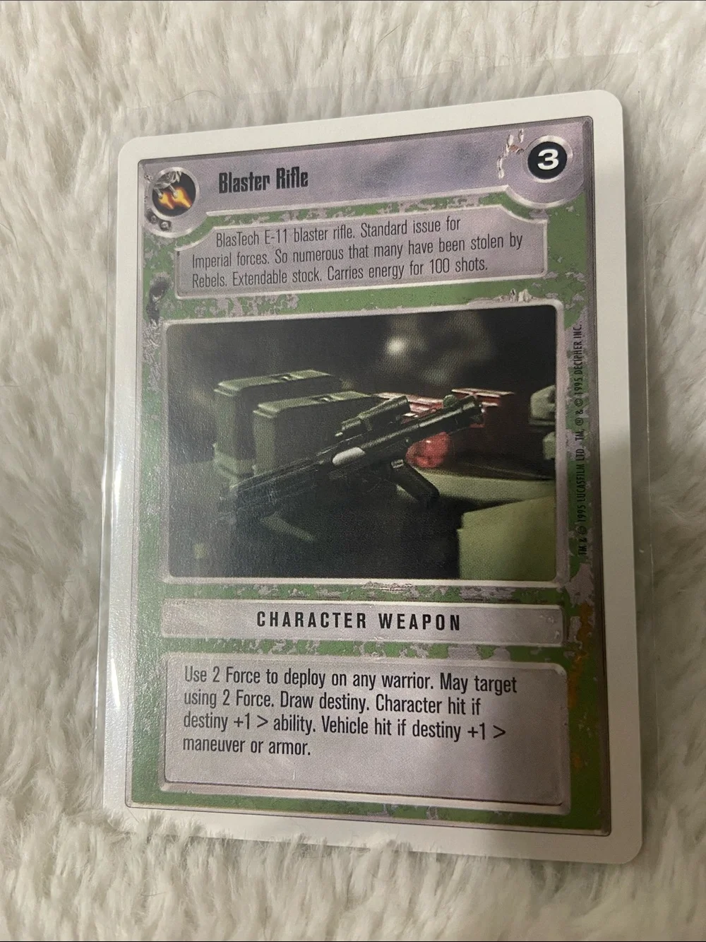 Blaster Rifle Character Weapon Card - Green